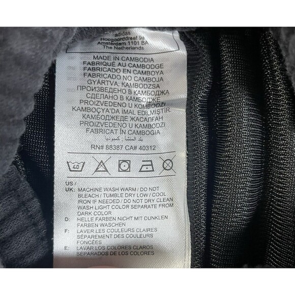 Adidas Pants Men’s L Large Black Sweatpants Logo Pockets Drawstring Activewear - Picture 4 of 9